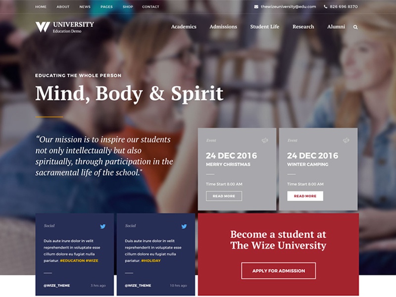 Создание сайта учебных заведений